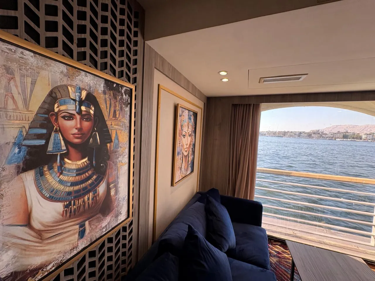 Lounge aboard the Royal Liberty Nile cruise